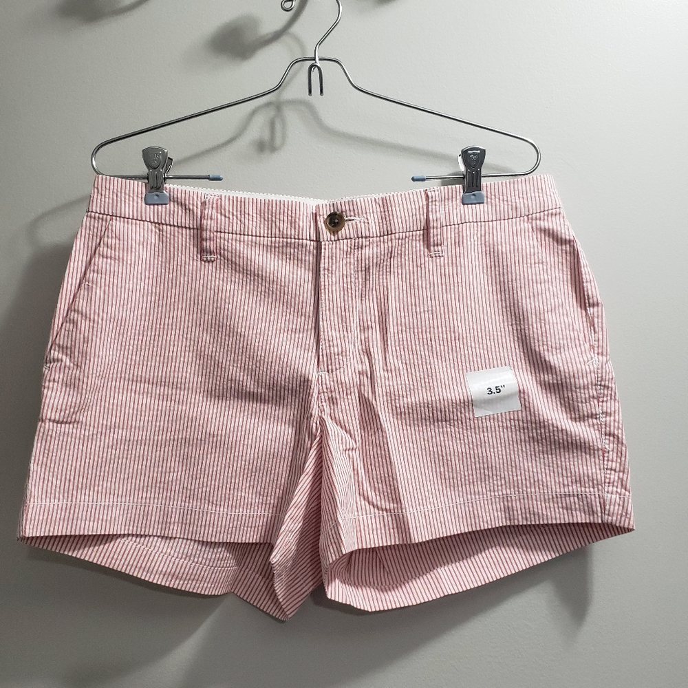 Old Navy "Every Day Short" High Waisted Pinstripe Chino Shorts, Size 8 NWOT - Picture 3 of 9